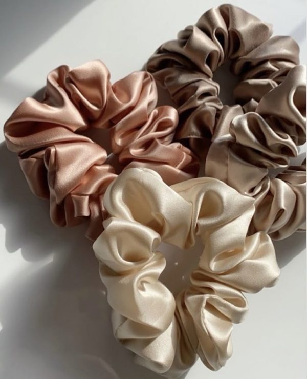 Luxurious Silk Scrunchies -Pack of three scrunchies | Choose a Color you like! - Image 3