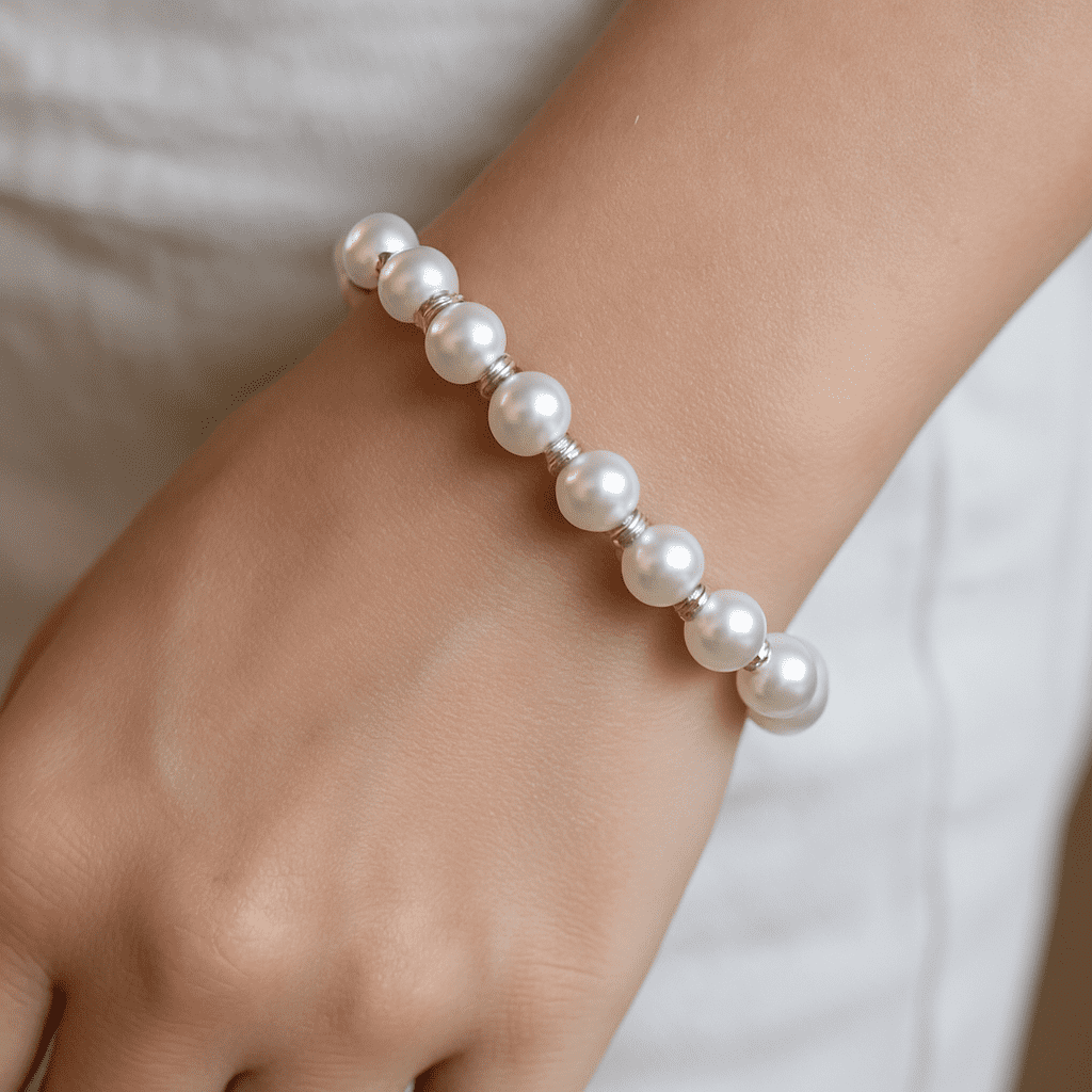 Elegant Pearl Bracelet - Classic & Timeless Accessory - Image 2